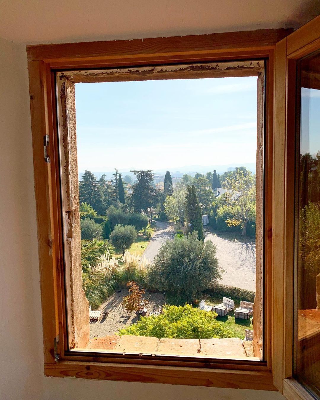 Vistas al jardín desde la torre
