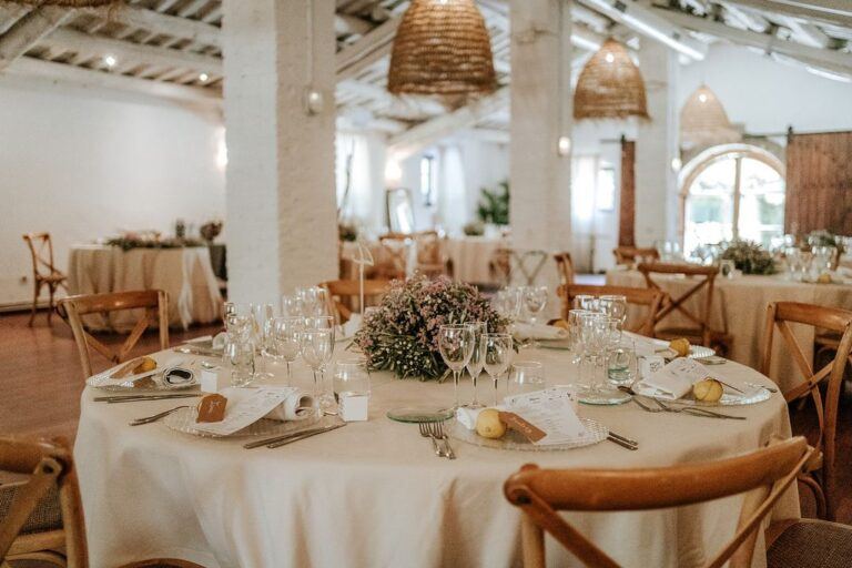 Sala Castell dispuesta para un banquete